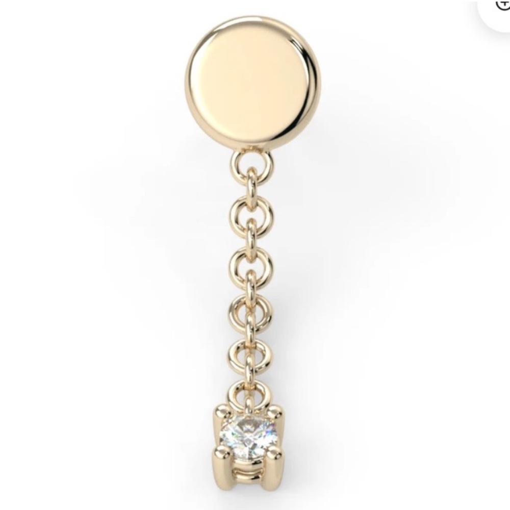 14k Rose Gold Diamond Stud